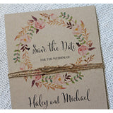 Boho Floral Save the Date, Rustic Chic-Save the Date-Love of Creating Design Co.