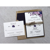 Purple Blooms-Wedding Invitation Suite-Love of Creating Design Co.