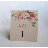 Boho Rustic Chic-Table Numbers-Love of Creating Design Co.