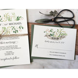 Rustic Greenery, Kraft Wedding Invitation-Wedding Invitation Suite-Love of Creating Design Co.