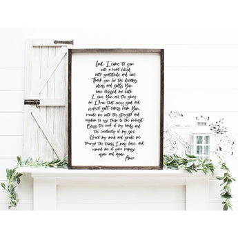Custom Prayer, Office Prayer Wooden Sign