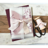 Elegant Burgundy Vellum Wrapped Wedding Invitation-Wedding Invitation Suite-Love of Creating Design Co.