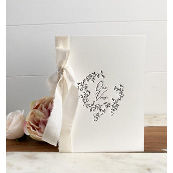 Letterpress Vow Booklet