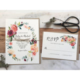 Boho Chic Floral Wedding Invitation, Rustic Wedding Invitation-Wedding Invitation Suite-Love of Creating Design Co.
