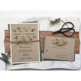 Rustic Greenery, Kraft Wedding Invitation-Wedding Invitation Suite-Love of Creating Design Co.