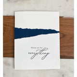 Thank you for Everything Letterpress Greeting Card