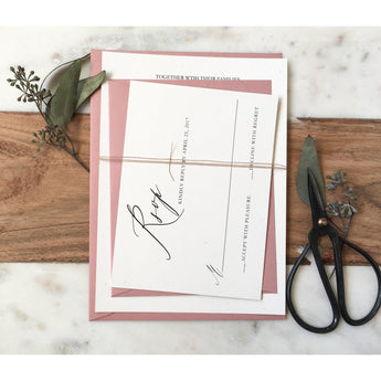 Modern, Elegant Rose Wedding Invitation-Wedding Invitation Suite-Love of Creating Design Co.