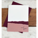 With Love Letterpress Greeting Card