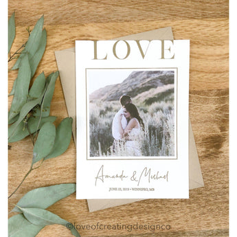 Photo Save the Date, Letterpress Save the Date