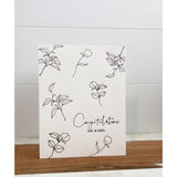 Letterpress Greeting Card, Congratulations Mr. & Mrs