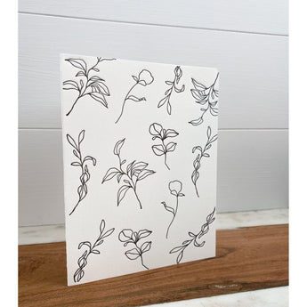 Letterpress Botanical Greeting Card