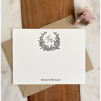 Botanical Letterpress Personalized Stationery