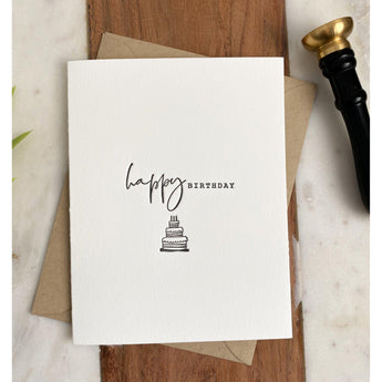 Happy Birthday Letterpress Greeting Card