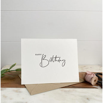 Letterpress Happy Birthday Card