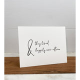 Letterpress Greeting Card, and They Lived Happily ever After