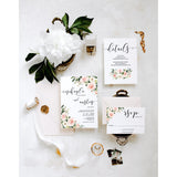 Blush Floral Wedding Invitation
