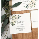 Rustic Floral Wedding Invitation, Vintage Wedding
