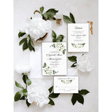 Elegant White Floral Wedding Invitation