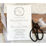 Elegant Wedding Invitation, Letterpress