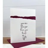 You are Stronger Than You Think Letterpress Greeting Card