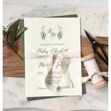 Modern Greenery with Silk Ribbon-Wedding Invitation Suite-Love of Creating Design Co.