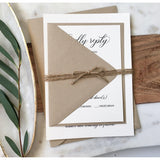Rustic Wedding Invitation, Greenery-Wedding Invitation Suite-Love of Creating Design Co.