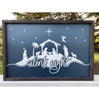 Christmas Wood Sign, Silent Night