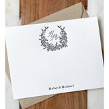 Botanical Letterpress Personalized Stationery