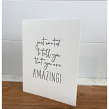 Letterpress Greeting Card, You are Amazing