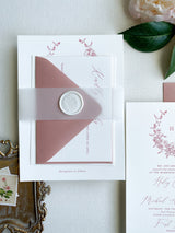 Elegant Dusty Rose Wedding Invitation Suite