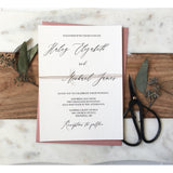 Modern, Elegant Rose Wedding Invitation-Wedding Invitation Suite-Love of Creating Design Co.