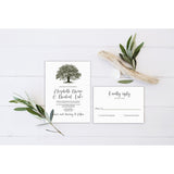 Rustic Wedding Invitation with Oak Tree