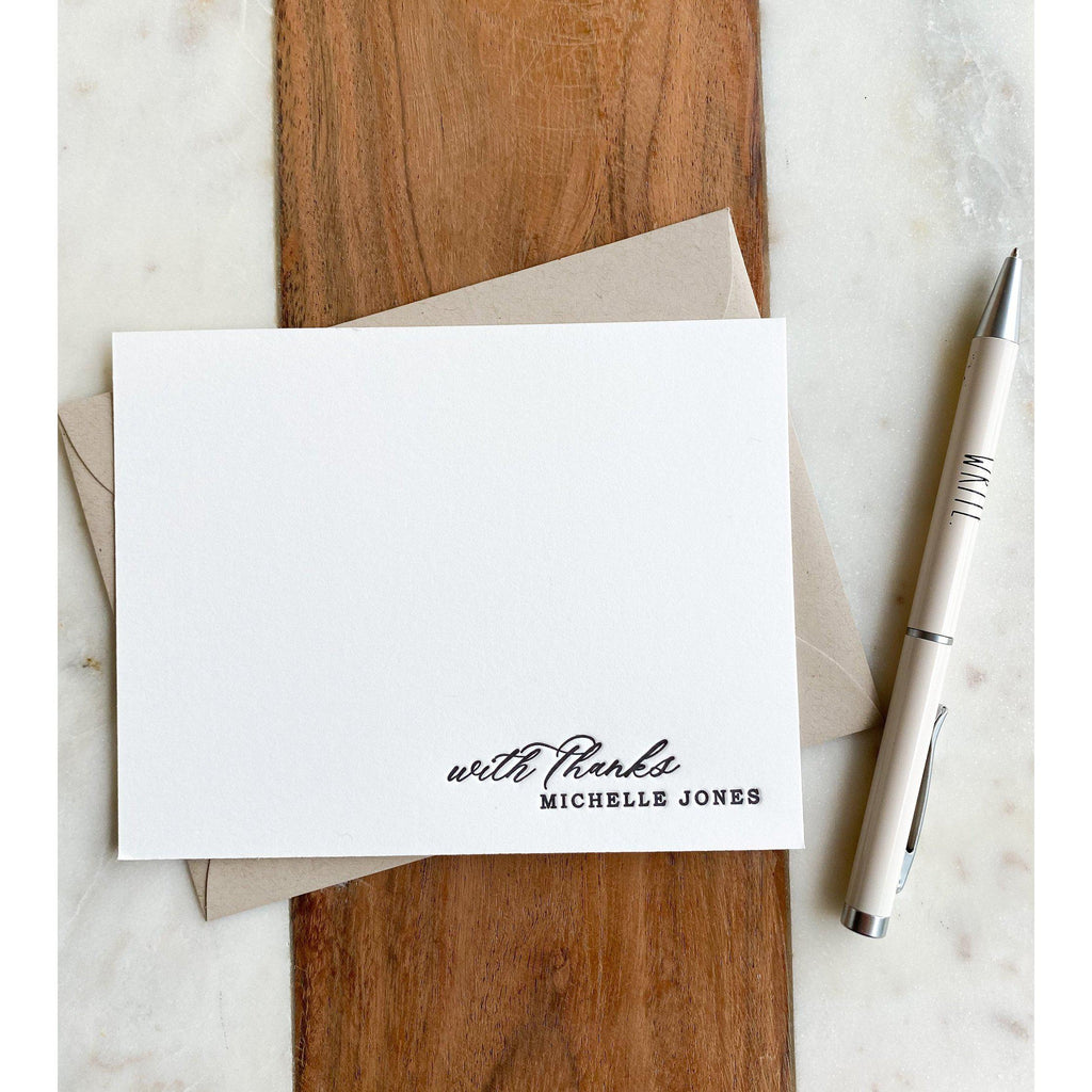 Letterpress Personalized Stationery Cotton Willow Design Co.