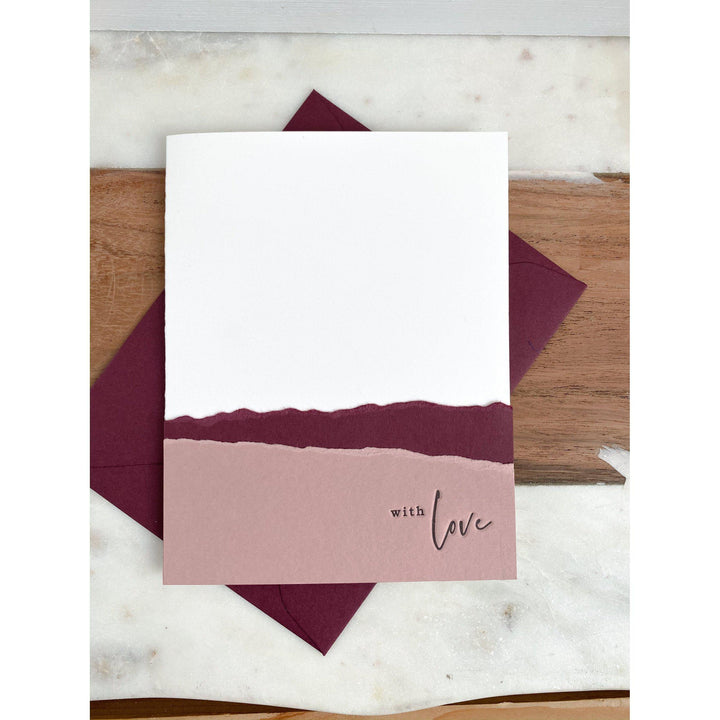 With Love Letterpress Greeting Card