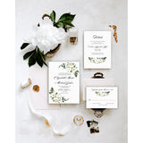 Elegant White Floral Wedding Invitation