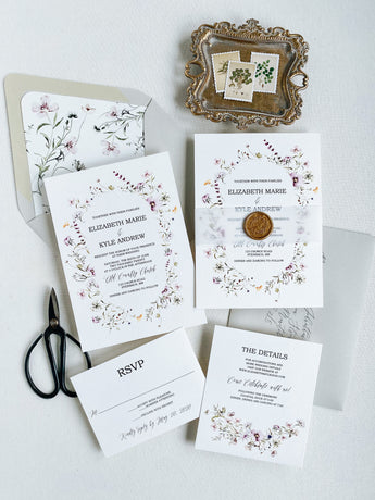 Wildflower Botanical Wedding Invitation