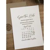 Simple Letterpress Save the Date