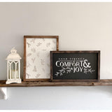 Comfort and Joy Wood Sign