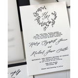 Vellum Wrap, Classic Modern Letterpress Wedding Invitation