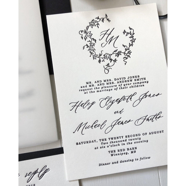 Classic Vellum Wedding Invitations, Printed Vellum Invitation Inserts,  Vellum Paper, White or Black Ink, 5x7 Prints, Envelopes Not Included 