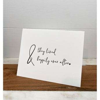 Letterpress Greeting Card, and They Lived Happily ever After