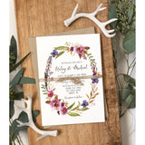Bohemian, Rustic Wedding Invitation