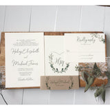 Modern Elegant Greenery Invitation-Wedding Invitation Suite-Love of Creating Design Co.
