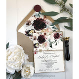 vintage rustic wedding invitation