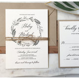 Rustic Wedding Invitation, Greenery-Wedding Invitation Suite-Love of Creating Design Co.