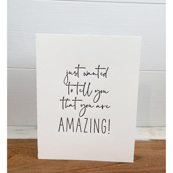 Letterpress Greeting Card, You are Amazing