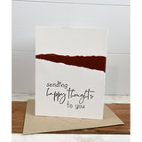 Sending Happy Thoughts To You Letterpress Greeting Card
