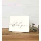 Letterpress Folded Wedding Thank You Card