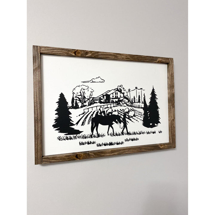 Country Horse Girl Wood Sign