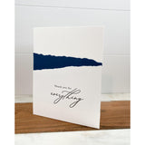 Thank you for Everything Letterpress Greeting Card